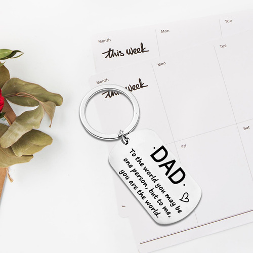 2 Regalo Del Día, Llavero Simple Para Padre, Esposo, Papá,