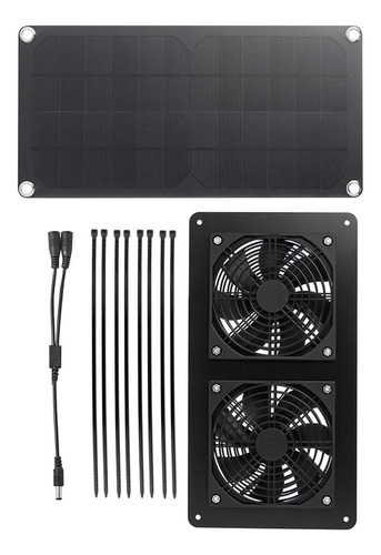 De Ventilador De Con Panel Solar De 10 W Y 12 V Para