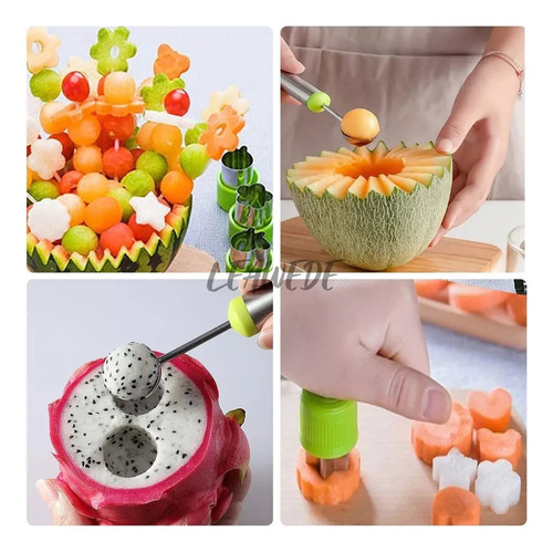 Para / . Kit De 7 Cortadores De Frutas, Moldes Para Frutas Y