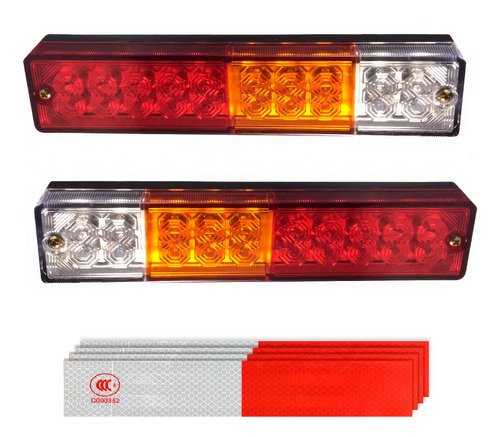 Faroles Traseros Led 12v Maquinas - Trailer  (juego 2)