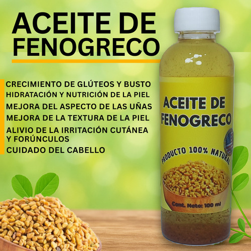 5 Pza. Aceite De Fenogreco Concentrado Natural Relingo
