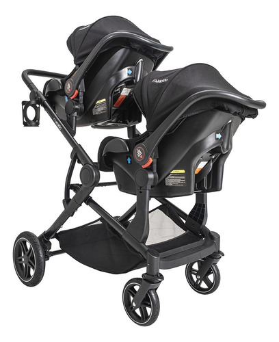Carrinho Bebê Travel System Kiddo Gêmeos Kiddo Pair Grafite
