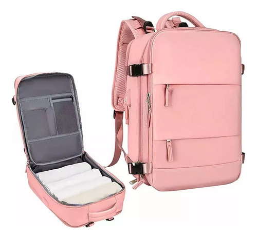 Mochila De Viaje Grande Impermeable De Moda Femenina Usb