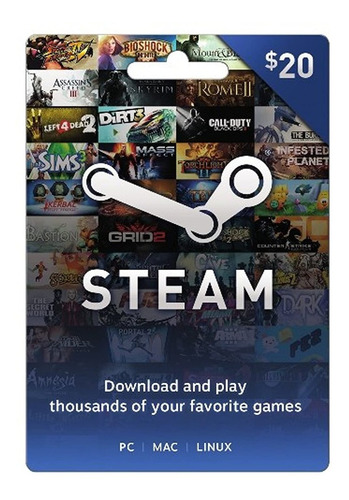 Steam Wallet Gift Card $20 | Código Digital | Global