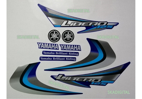Kit Completo De Calcomanías Yamaha Libero 125 2012