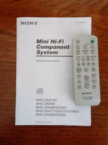 Imagen 2 de 3 de Sony Genezi Mhc Gnx 60