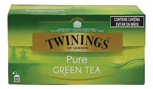 3 Pza Té Verde Twinings Puro 25 Sobres De 2 G C/u