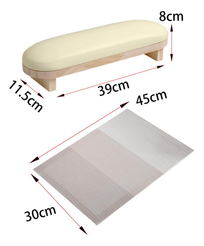 Ergonómico Para Uñas, Soporte De Mano Para Manicura Beige