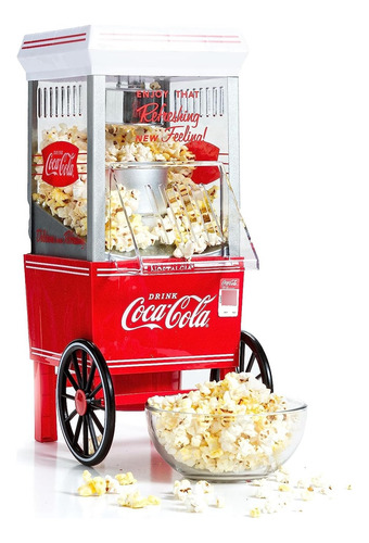 Máquina De Palomitas Nostalgia Ofp501coke Aire Caliente Roja