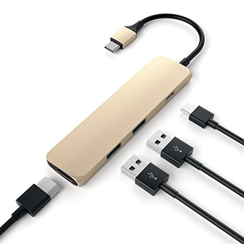 Adaptador Multipuerto Satechi Slim Tipo C A Hdmi 4 K Usb 