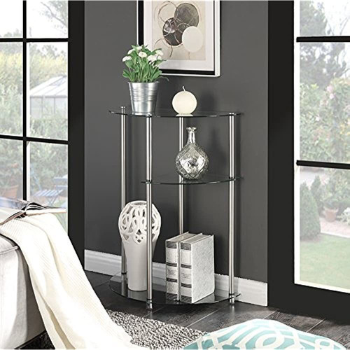 Convenience Concepts Designs2go Classic Glass 3 Tier Display