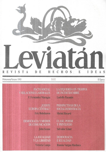 Leviatán Revista De Hechos E Ideas 51/52 / Primav-veran 1993