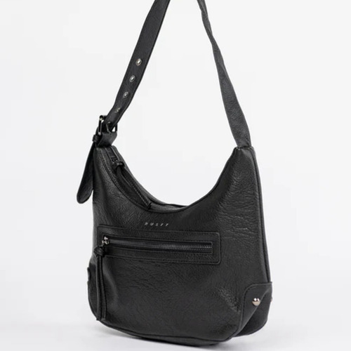 Cartera Rusty Astoria Shoulder Bag Negro Texturado Plata Negro