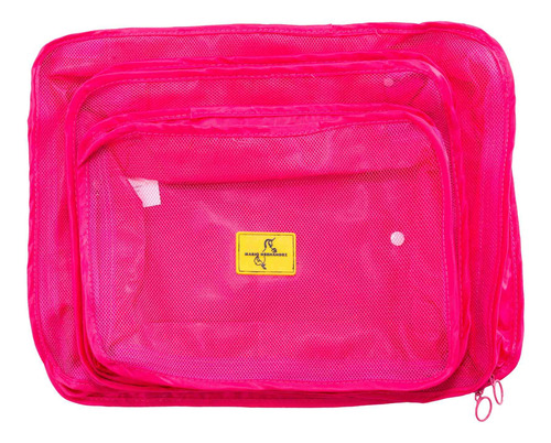 Accesorio Viaje Kit De 8 Bolsas Fucsia Xmas Mario Hernández