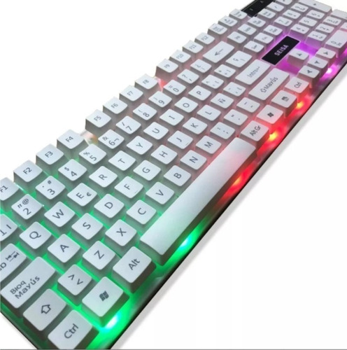 Teclado Retroiluminado Con Luces Led - Letra Ñ - Alámbrico