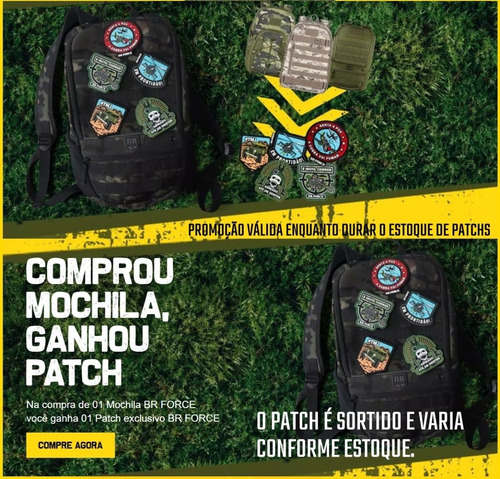 Mochila Militar Desmontável Notebook Preta -brforce Original