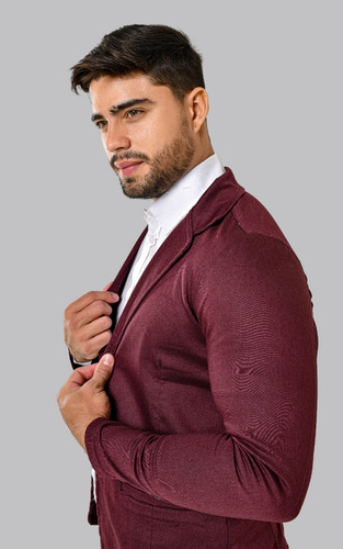 Blazer Masculino Esporte Slim Fit Com Elastano