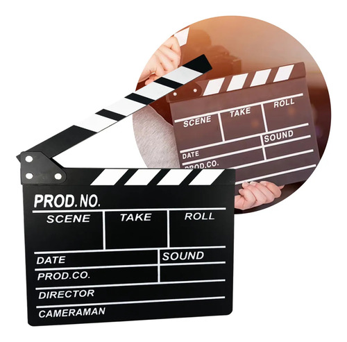 Claqueta Director Pizarra Negra Ingles Cine Accion Escena Veoquiero