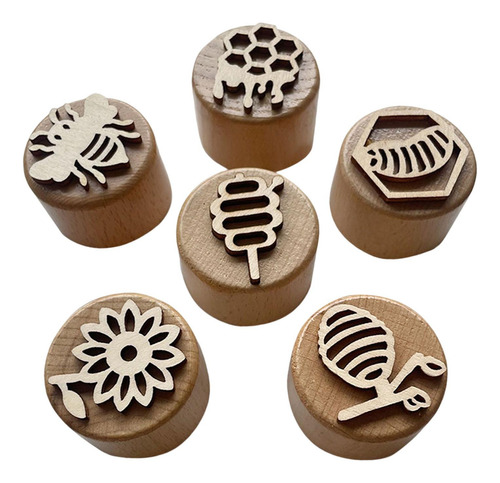 Sellos De Madera Creative Kindergarten Wooden Seal Round For