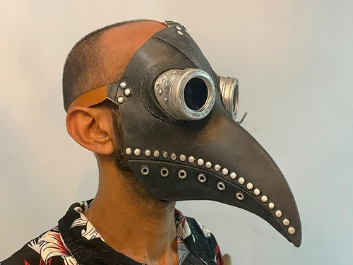 Máscara Dr Zeca Urubu Pássaro Long Nose Peste Praga Medieval Cor Preto Dr. Hans Chucrute