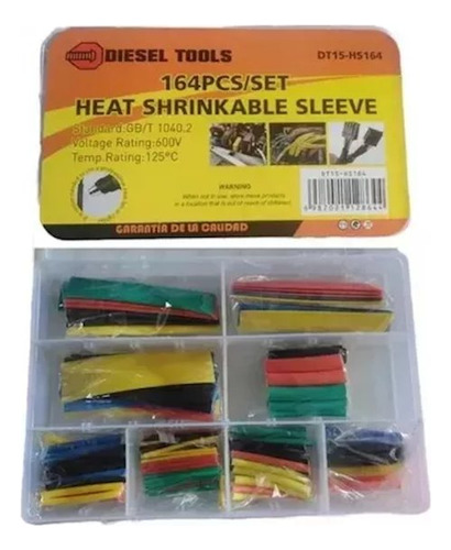 Set De Fundas Termoencogibles Colores 164 Piezas C/estuche