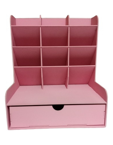 Organizador Escritorio Grande Lapicero Mdf Fibrofacil 