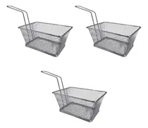 Comprar Set X 3 Canasta Para Servir Papas Mediana Metal Con Mango