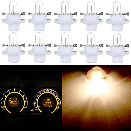 Cciyu De 10 Paquetes T5 B8.4d 5050 Led Smd Ajuste Caliente B