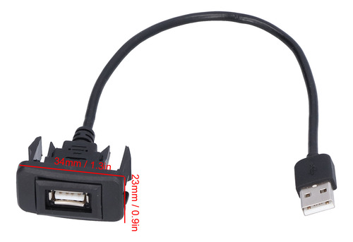 Cable De Extensión Flexible Con Toma De Puerto Usb Para Auto