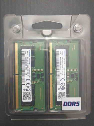 Memoria Ram Samsung 16 Gb (8gbx2) Ddr5 4800 Mhz Sodimm Cl40