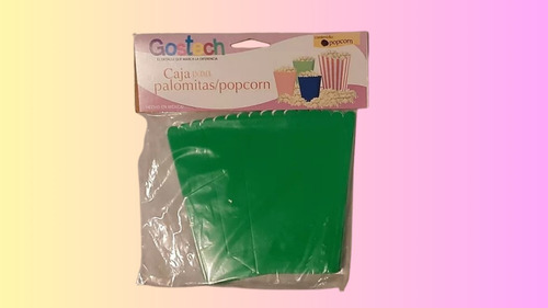 Caja Para Palomitas Botana O Dulces Color Verde