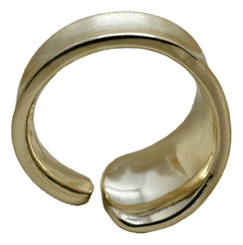 Anillo Curveado Dorado Accesorio Diseño Coreano Moda (6pz)