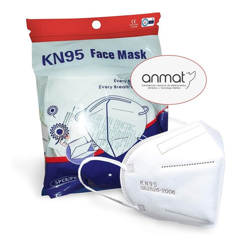 K 95 Mascara Protectora Facial Certificado Bfe 95% X 10u N95