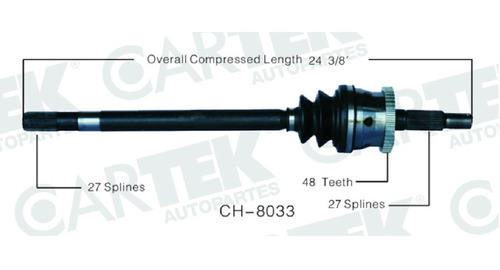 Flecha Homocinetica Completa Izq Jeep Grand Cherokee 99-2004