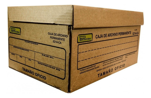 Caja Para Archivo Tamaño Oficio Paq 25pz Printaform 