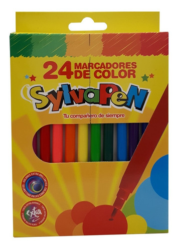 Marcadores De Colores Sylvapen Finos Pack X24 Febo