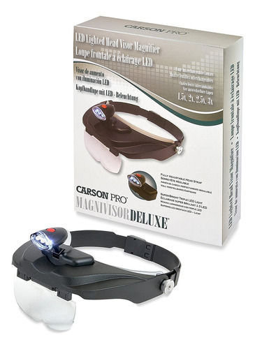 Lupa magnética Carson Optical Pro Series com 4 lentes diferentes