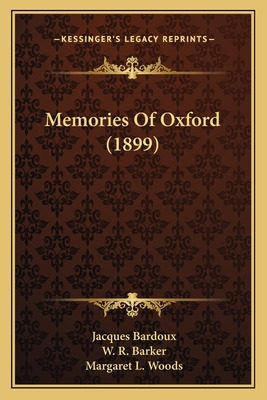 Libro Memories Of Oxford (1899) - Bardoux, Jacques