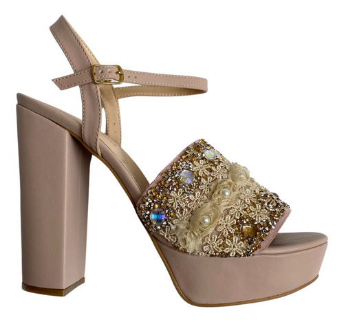 Imagen 3 de 8 de Zapatilla Mujer Fiesta Felipe Rentería Plataforma Tacón