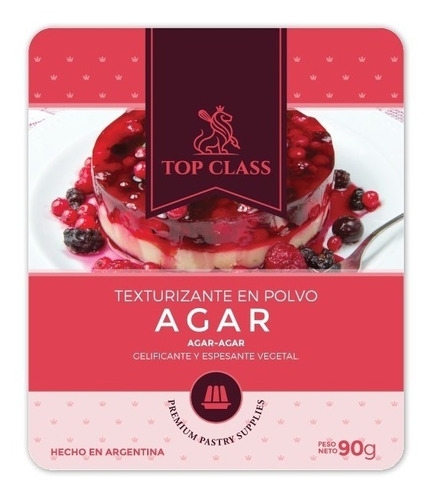 Agar Agar Gelificante Y Espesante Vegetal 90 Gr Top Class 