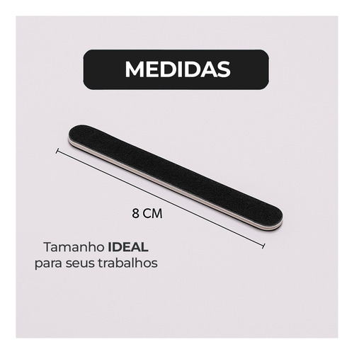 Kit 100 Lixa Unha Mini Manicure Pedicure Descartável Popular