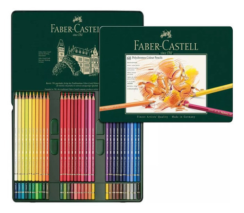Lápis De Cor Polychromos Caixa Com 60 Cores - Faber Castell