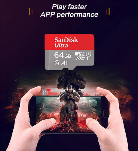 Tarjeta Micro Tf Clase 10 De Memoria Sandisk De 256 Gb Y 150