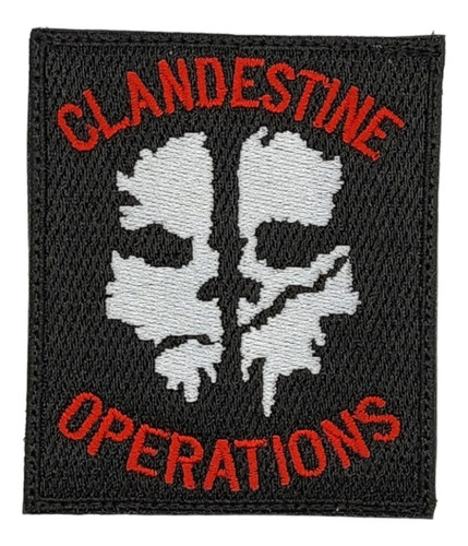 Parche Bordado Clandestine Operarions Operaciones 8.5 X 7 Cm