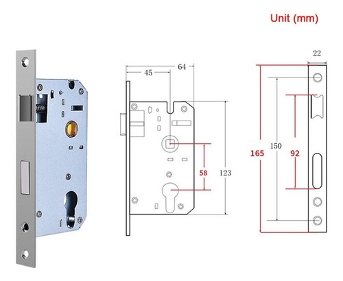 Cilindro De Cerradura De Puerta De Acero Inoxidable Con Cerr