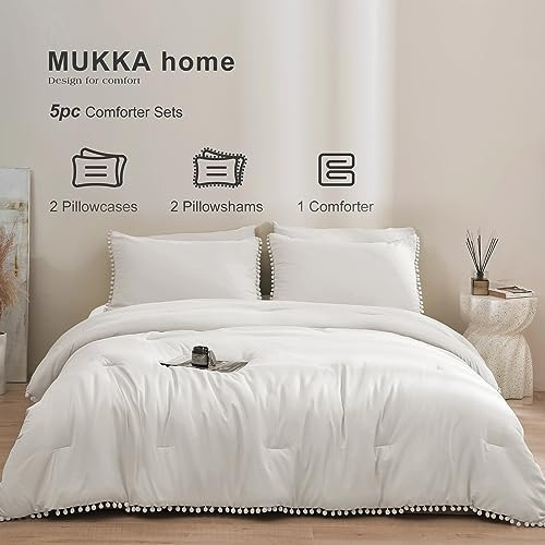 Mukka Juego De Edredón Queen ' 5 Piezas Edredones Tamaño Que