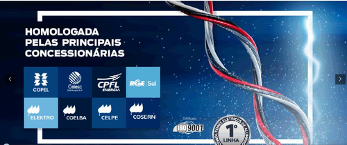 Cabo Aluminio Padrão Elétrico Triplex 16mm Com 750 Metros
