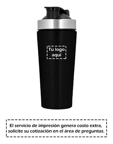Imagen 5 de 10 de Shaker De Acero Inoxidable Con Medidor Y Bola Mezcladora