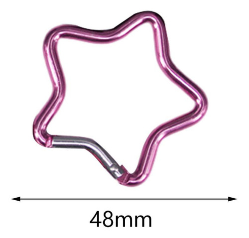 2 Mosquetón Con Forma De Estrella De Cinco Puntas, Rosa