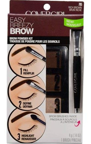 Covergirl Easy Breezy Kit De Polvo Para Cejas 705 Marrón Ric